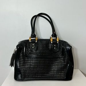 WHBM woven black handbag